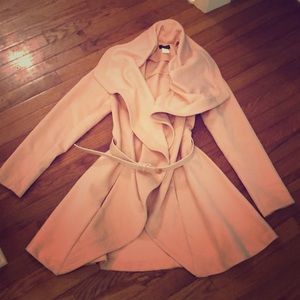 *Removing 10/31* Venus Pink Belted Trench Coat